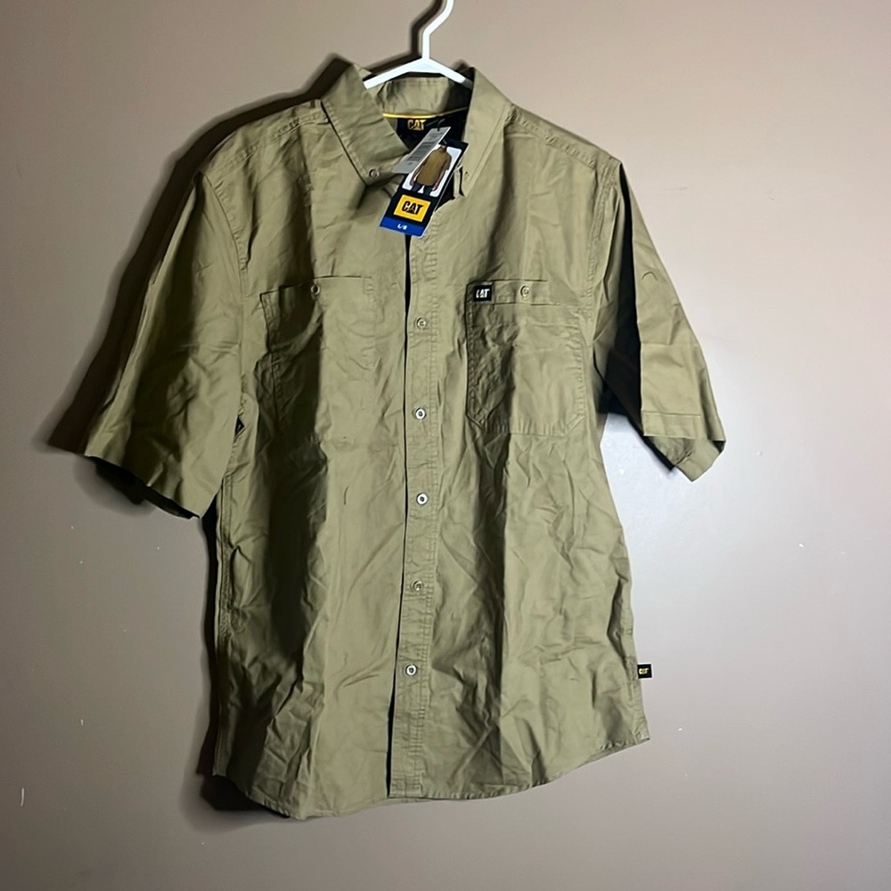 😄100%recycled Cotton CAT Shirt NWT Large